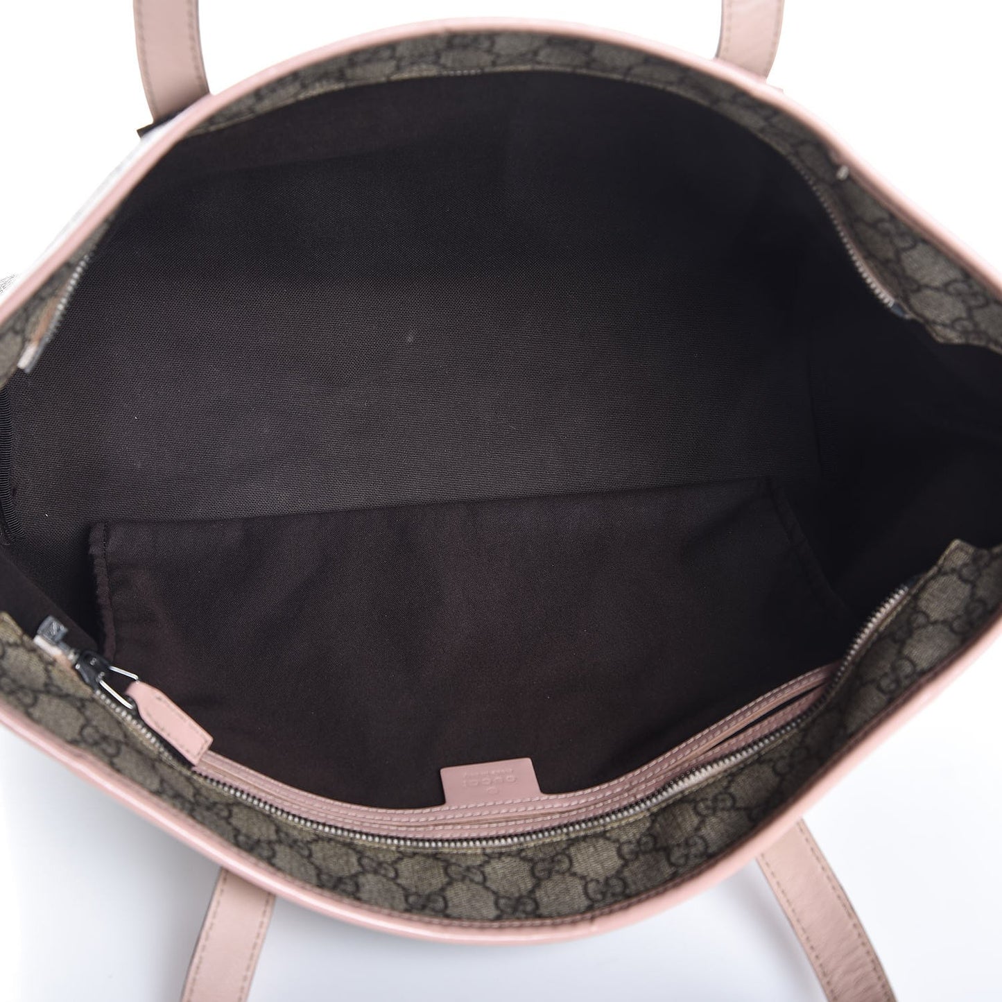 GG Supreme Monogram Medium Zippered Shopping Tote Pink