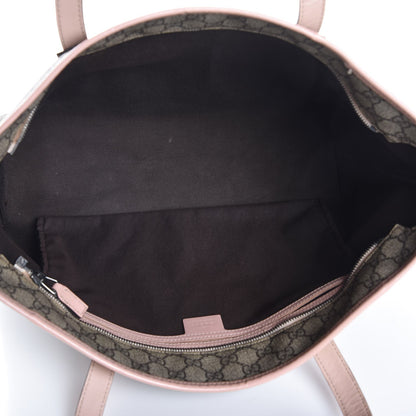 Gucci GG Supreme Monogram Medium Zippered Shopping Tote Pink 5 of 7