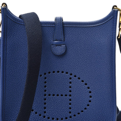 Hermes Taurillon Clemence Amazone Evelyne TPM Blue Saphir Blue Indigo 7 of 9