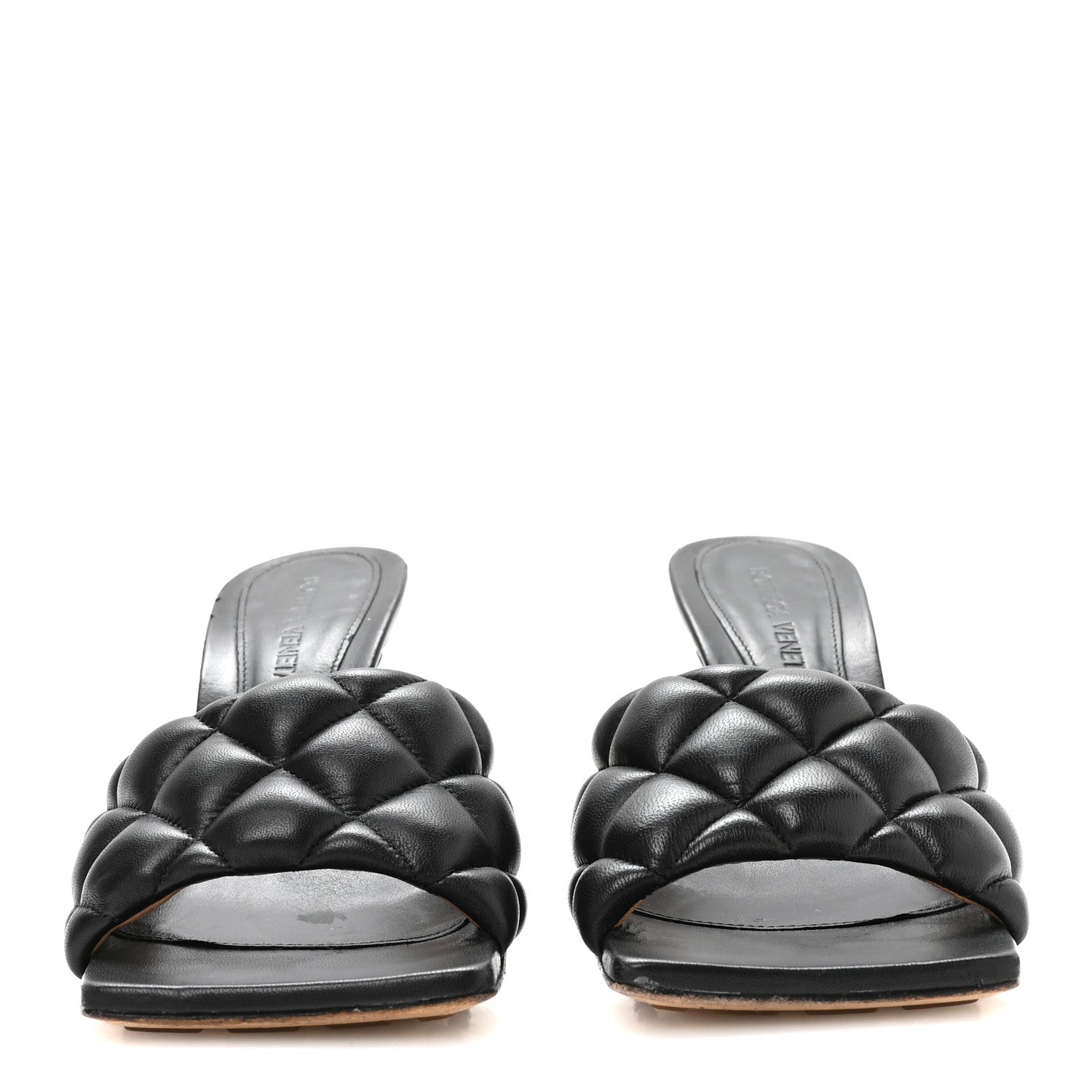 Bottega Veneta Nappa Matelasse Padded Mule Sandals 36 Black 3 of 7