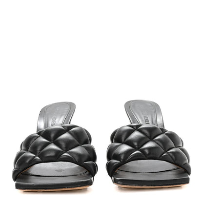 Bottega Veneta Nappa Matelasse Padded Mule Sandals 36 Black 3 of 7