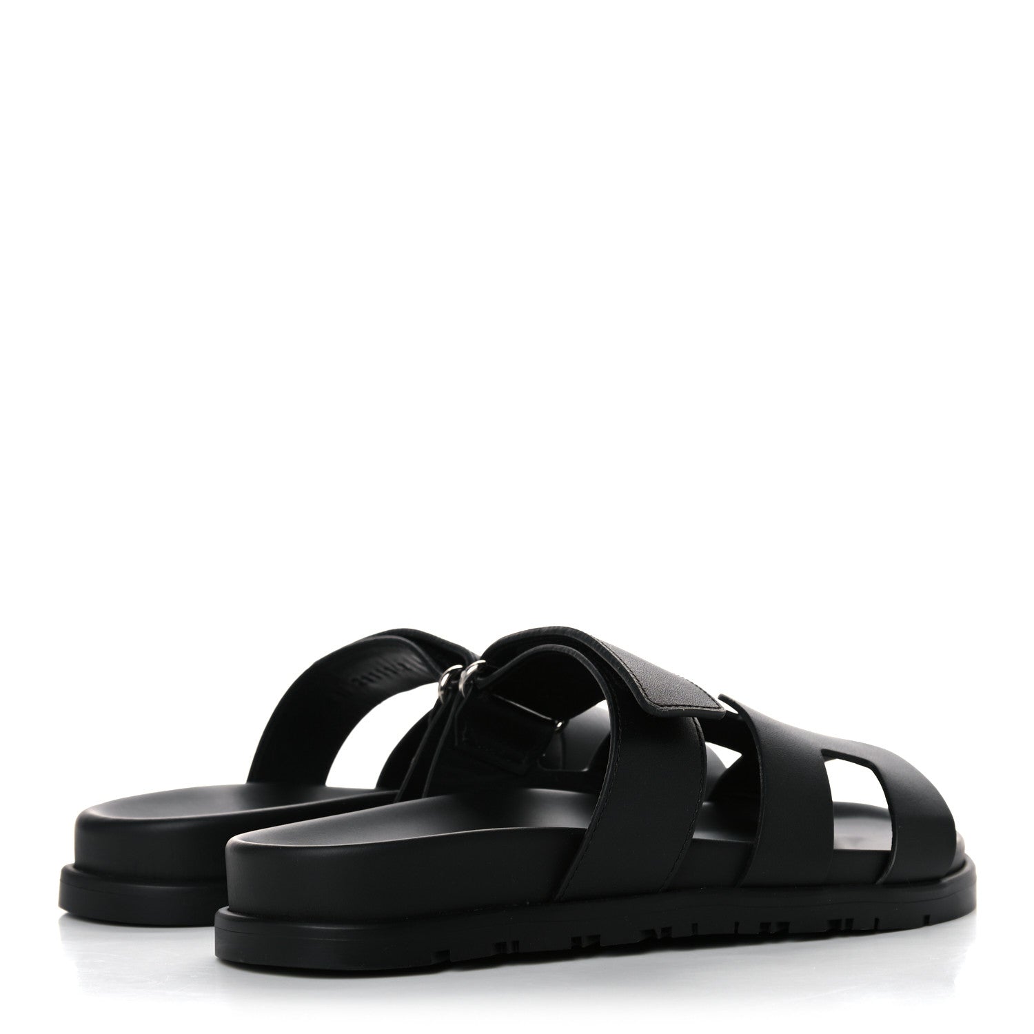 Hermes Calfskin Womens Chypre Sandals 35 Black 4 of 10
