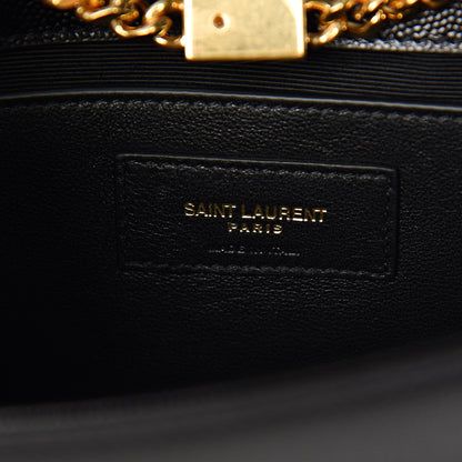 Saint Laurent Grain De Poudre Small Monogram Kate Satchel Black 6 of 9