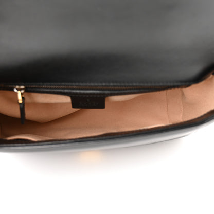 Gucci Calfskin Matelasse Small GG Marmont Top Handle Shoulder Bag Black 5 of 13