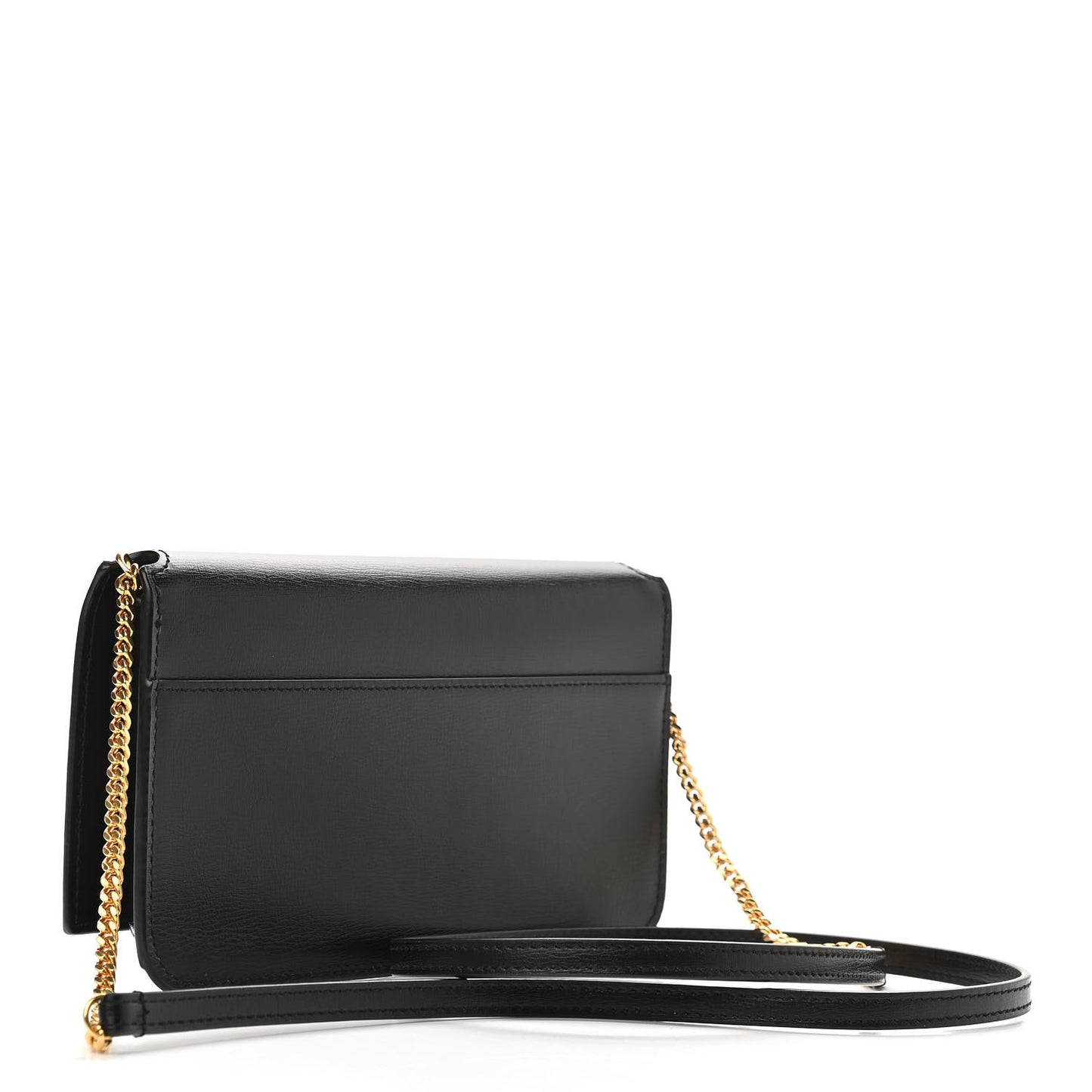 Smooth Calfskin Monogram Phone Holder Crossbody Black