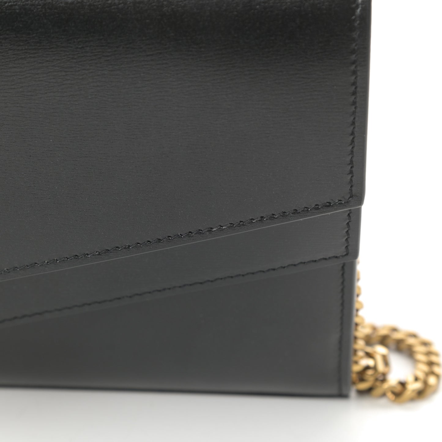Smooth Calfskin Sulpice Monogram Chain Wallet Black
