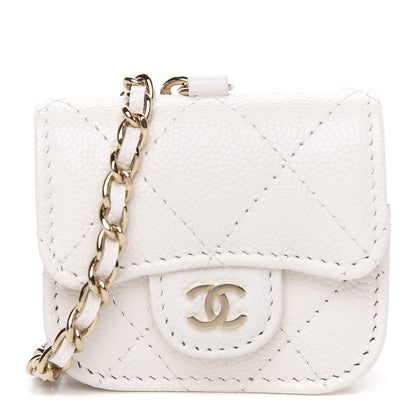 Chanel Caviar Quilted Airpods Pro Case White 1 of 8