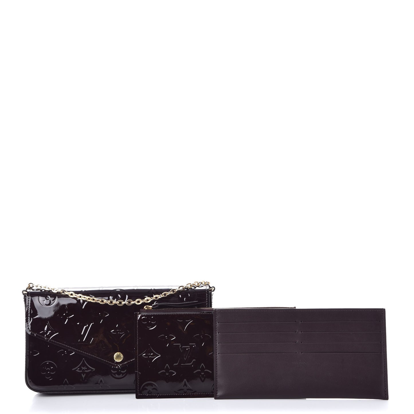 Vernis Pochette Felicie Chain Wallet Amarante