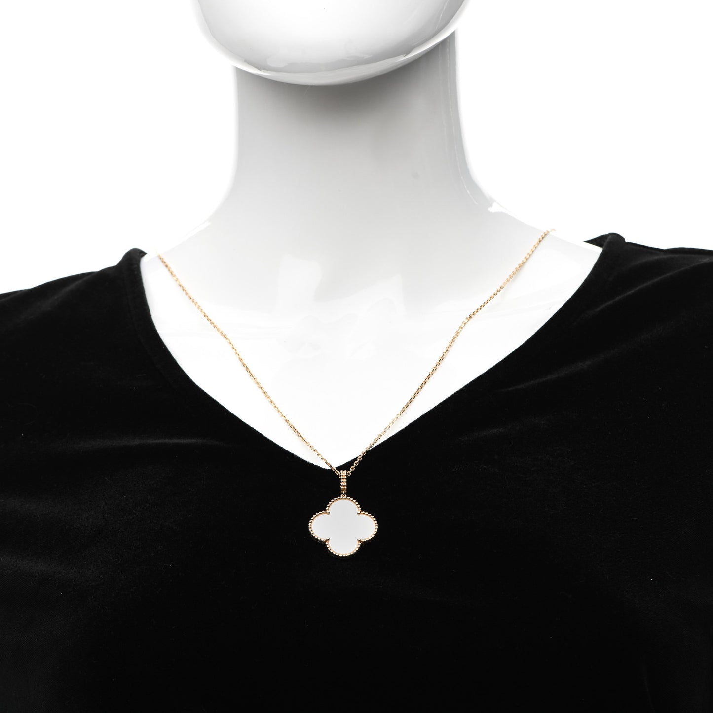 18K Yellow Gold Mother of Pearl Magic Alhambra Long Necklace