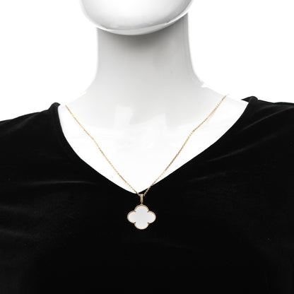 Van Cleef & Arpels 18K Yellow Gold Mother of Pearl Magic Alhambra Long Necklace 2 of 6