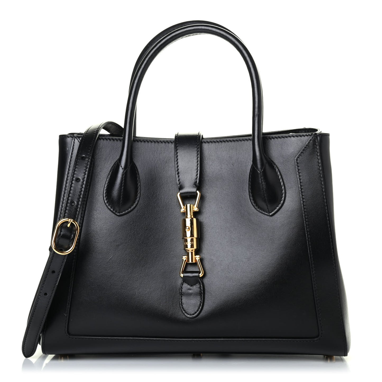 Boarded Plutone Calfskin Medium Jackie 1961 Tote Black