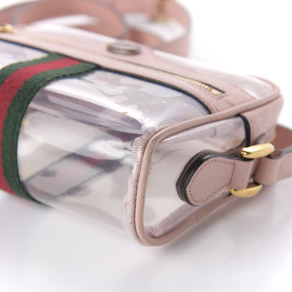 Gucci Vinyl Web Mini Ophidia Transparent Shoulder Bag Perfect Pink 7 of 10