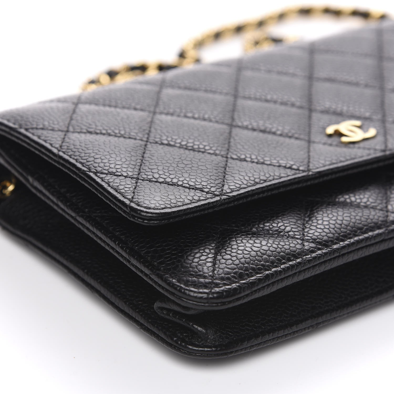 Chanel Caviar Quilted Wallet On Chain WOC Black 10 of 12