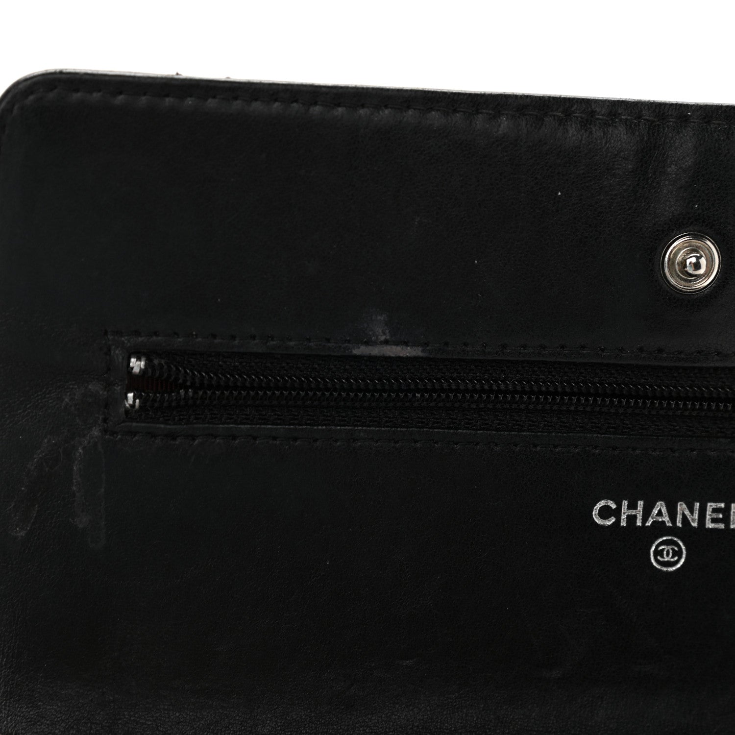 Chanel Lambskin Quilted Wallet On Chain WOC Black 13 of 18