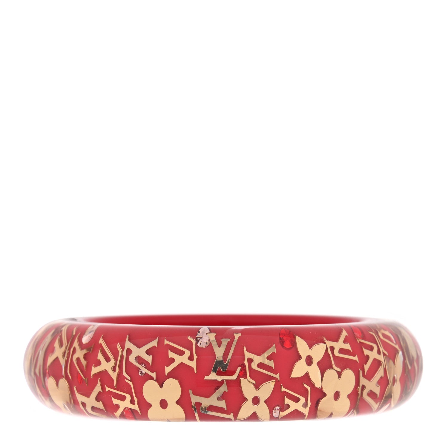 Louis Vuitton Resin Swarovski Medium Inclusion Bracelet GM Pomme D'Amour 1 of 4