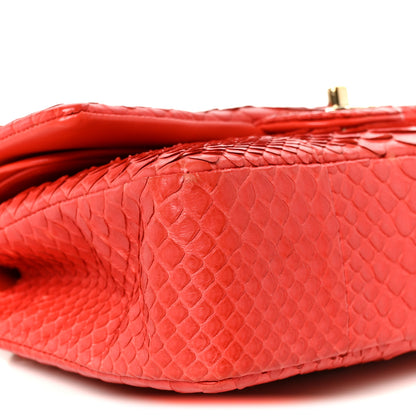 Chanel Snakeskin Medium Double Flap Red 11 of 12