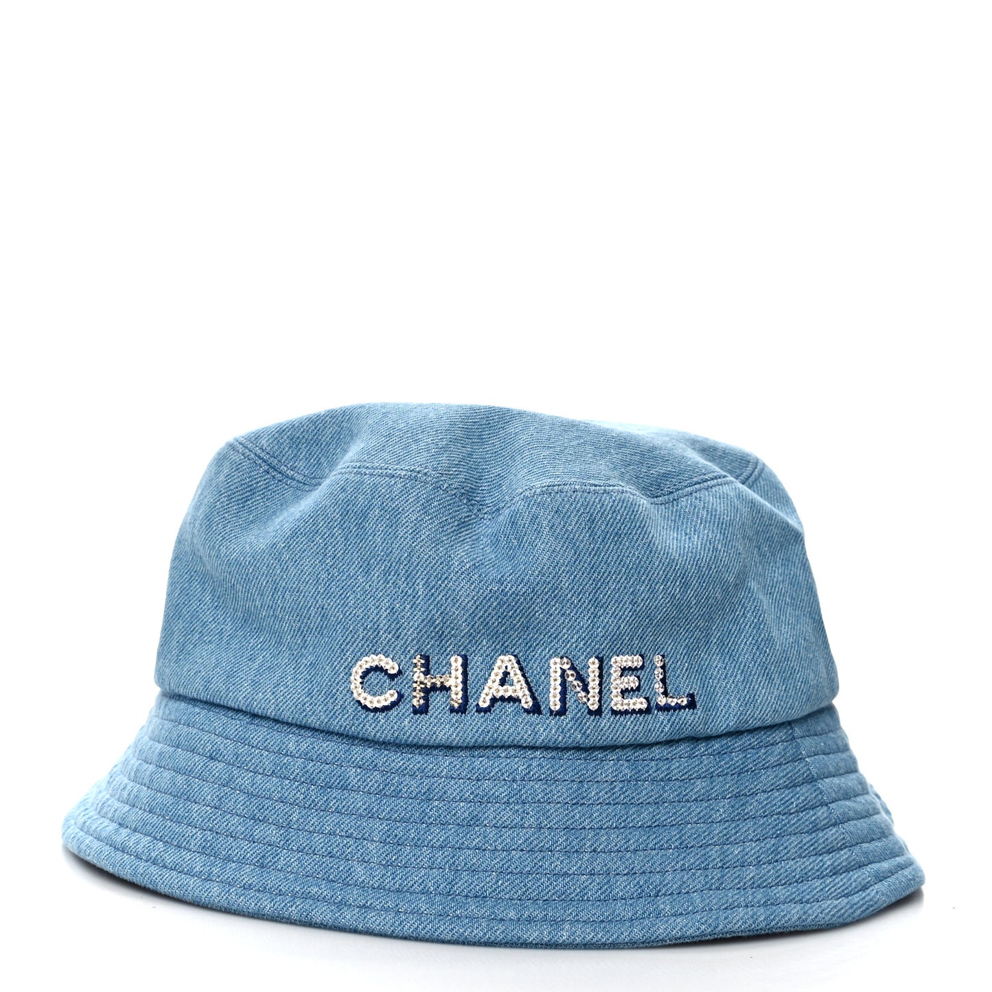 Fabric Logo Bucket Hat L Blue