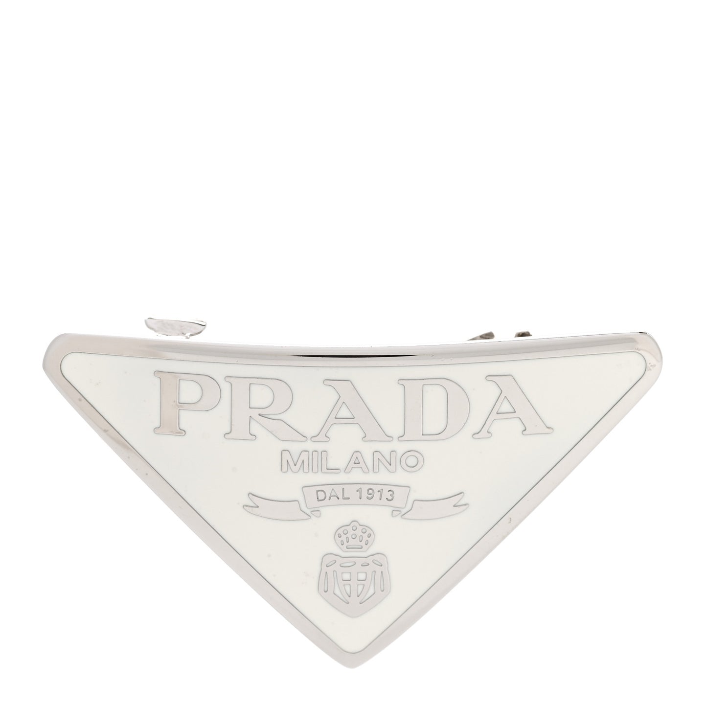 Metal Triangle Hair Clip White