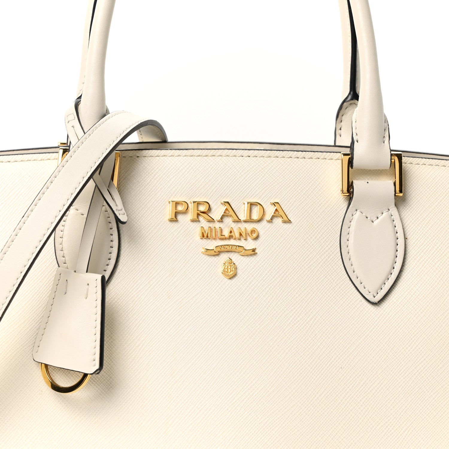 Prada Saffiano Soft Calfskin Large Tote White 8 of 10