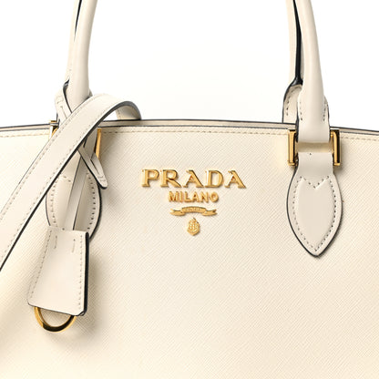 Prada Saffiano Soft Calfskin Large Tote White 8 of 10