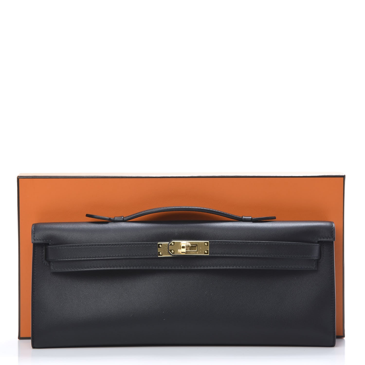 Hermes Swift Kelly Cut Clutch Pochette Black 11 of 11