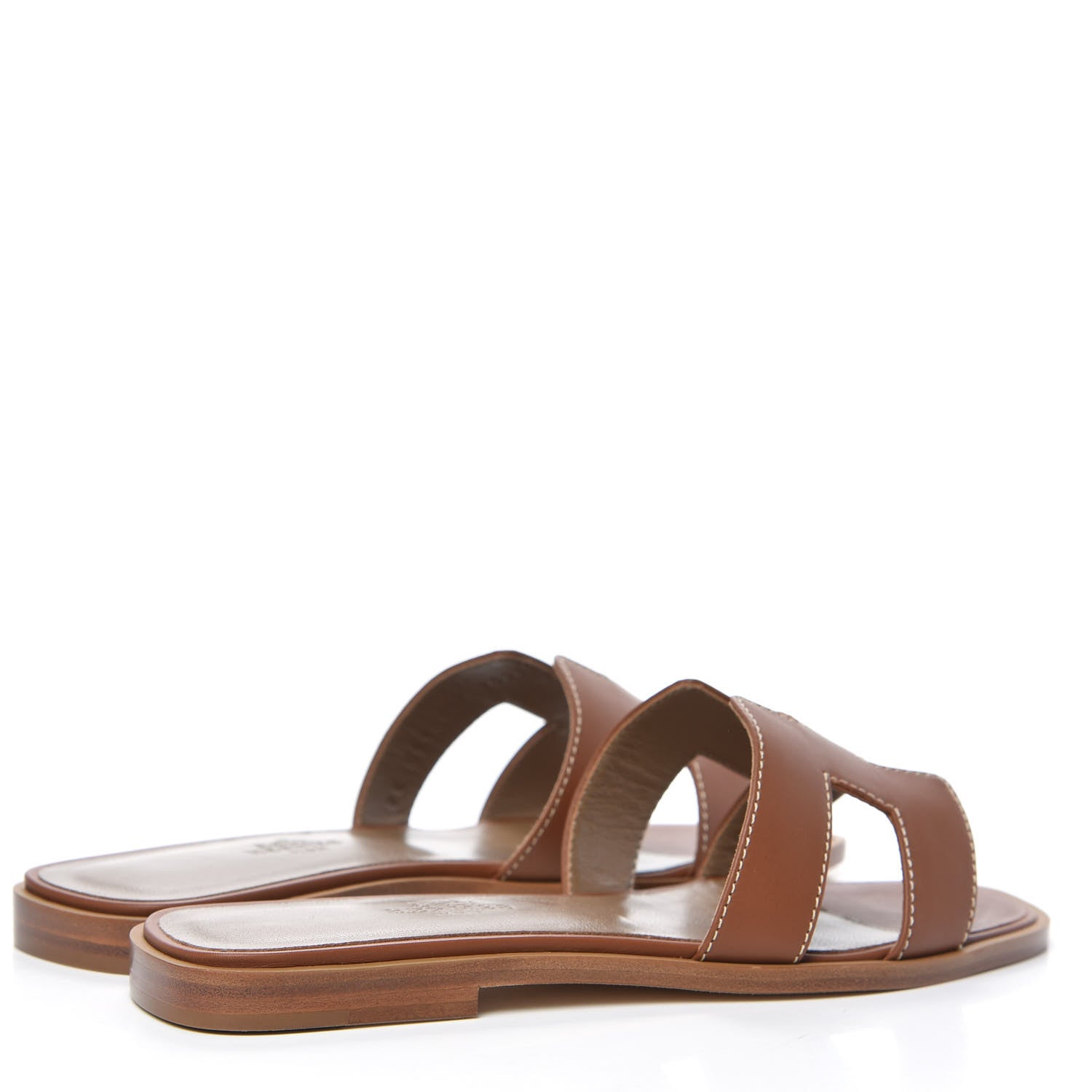 Hermes Box Calfskin Oran Sandals 35 Gold 4 of 10