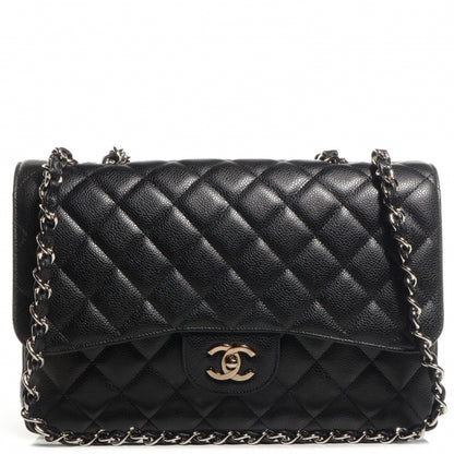 Chanel Caviar Jumbo Single Flap Black 1 of 8