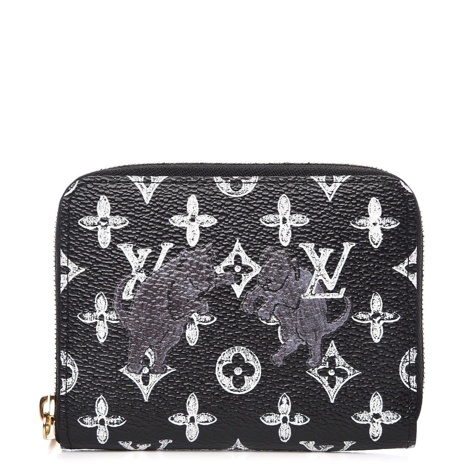 Louis Vuitton Catogram Zippy Coin Purse Black 1 of 10