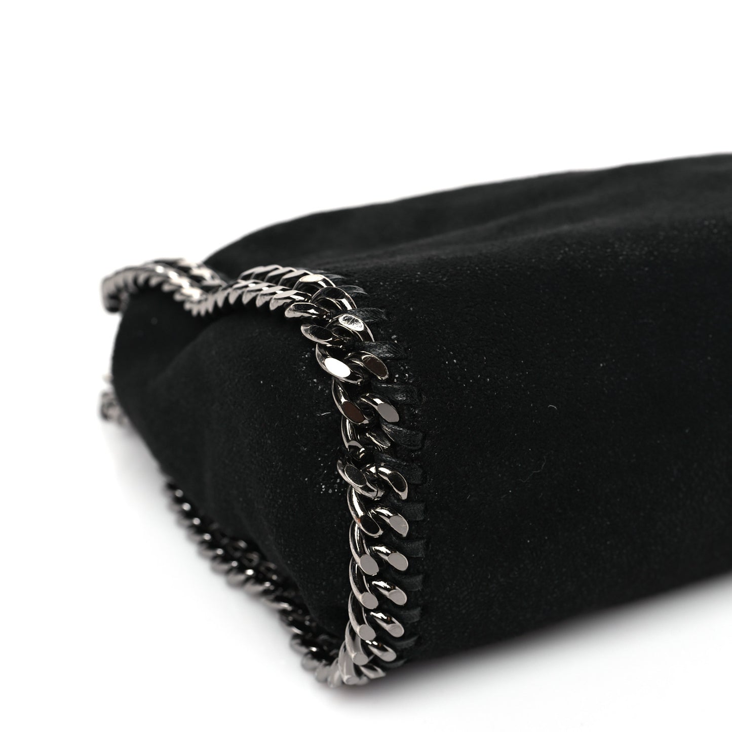 Shaggy Deer Mini Falabella Fold Over Tote Black