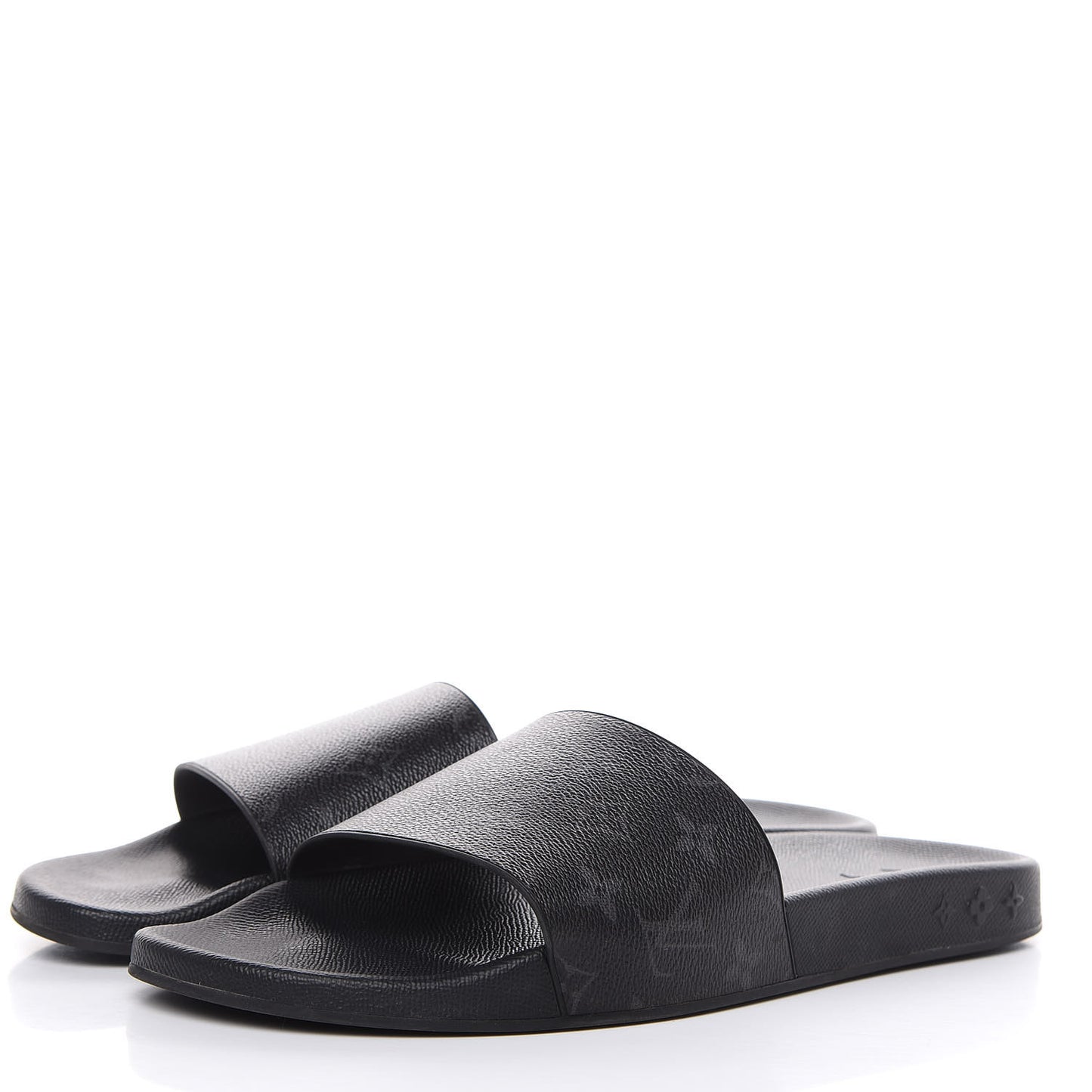 Rubber Monogram Eclipse Mens Waterfront Mules 11 Black