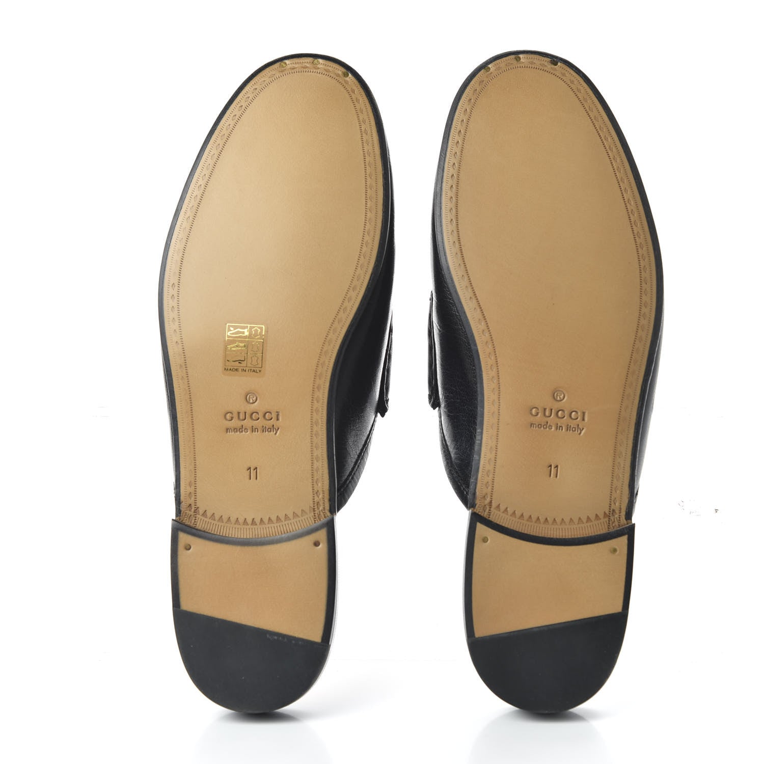 Gucci Goatskin Mens Horsebit Slippers 11 Black 5 of 9