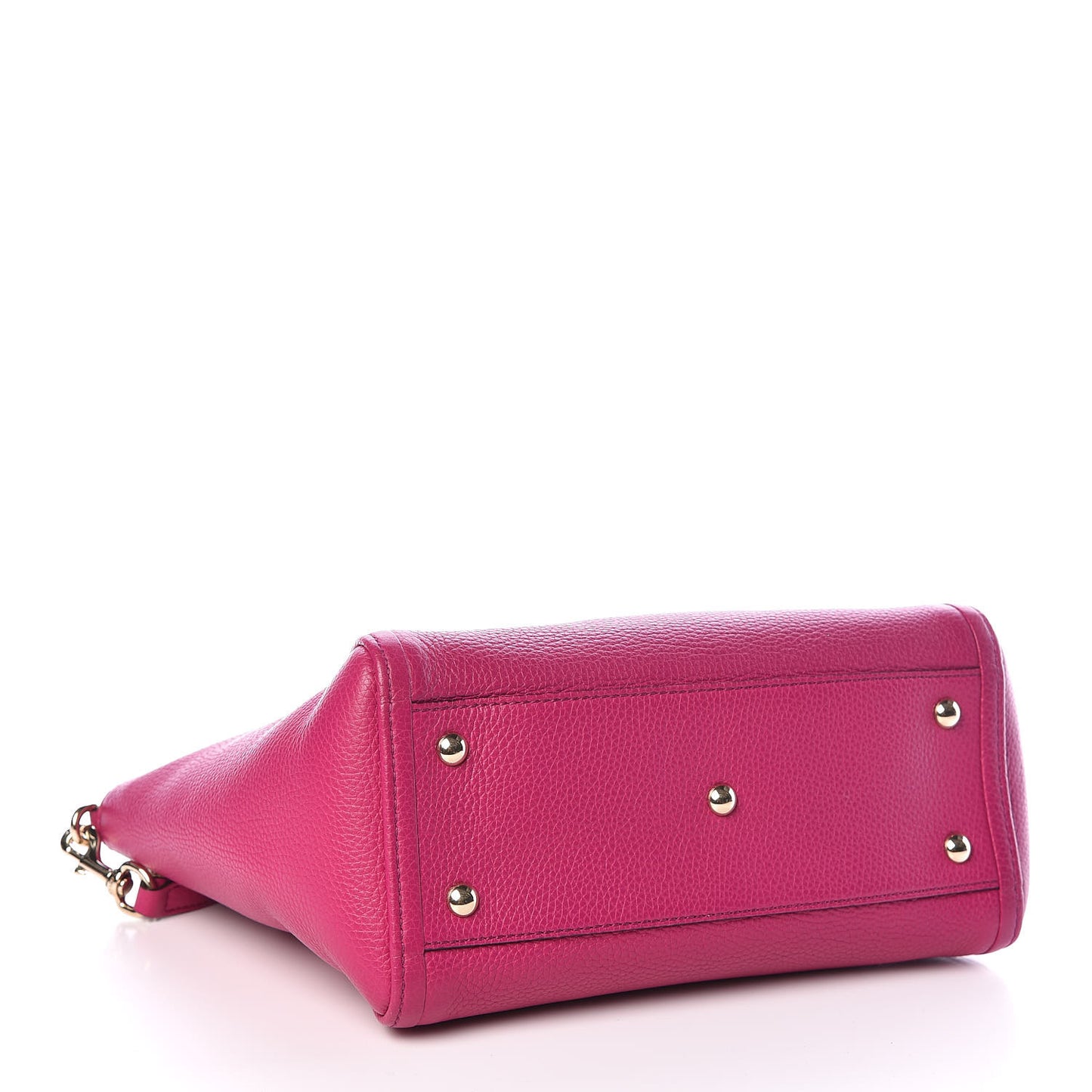 Pebbled Calfskin Small Soho Top Handle Bag Bright Bougainvillea