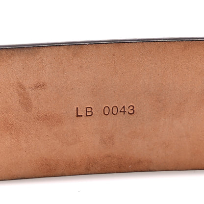 Louis Vuitton Damier Ebene LV Paris Buckle Belt 80 32 Gold 8 of 11