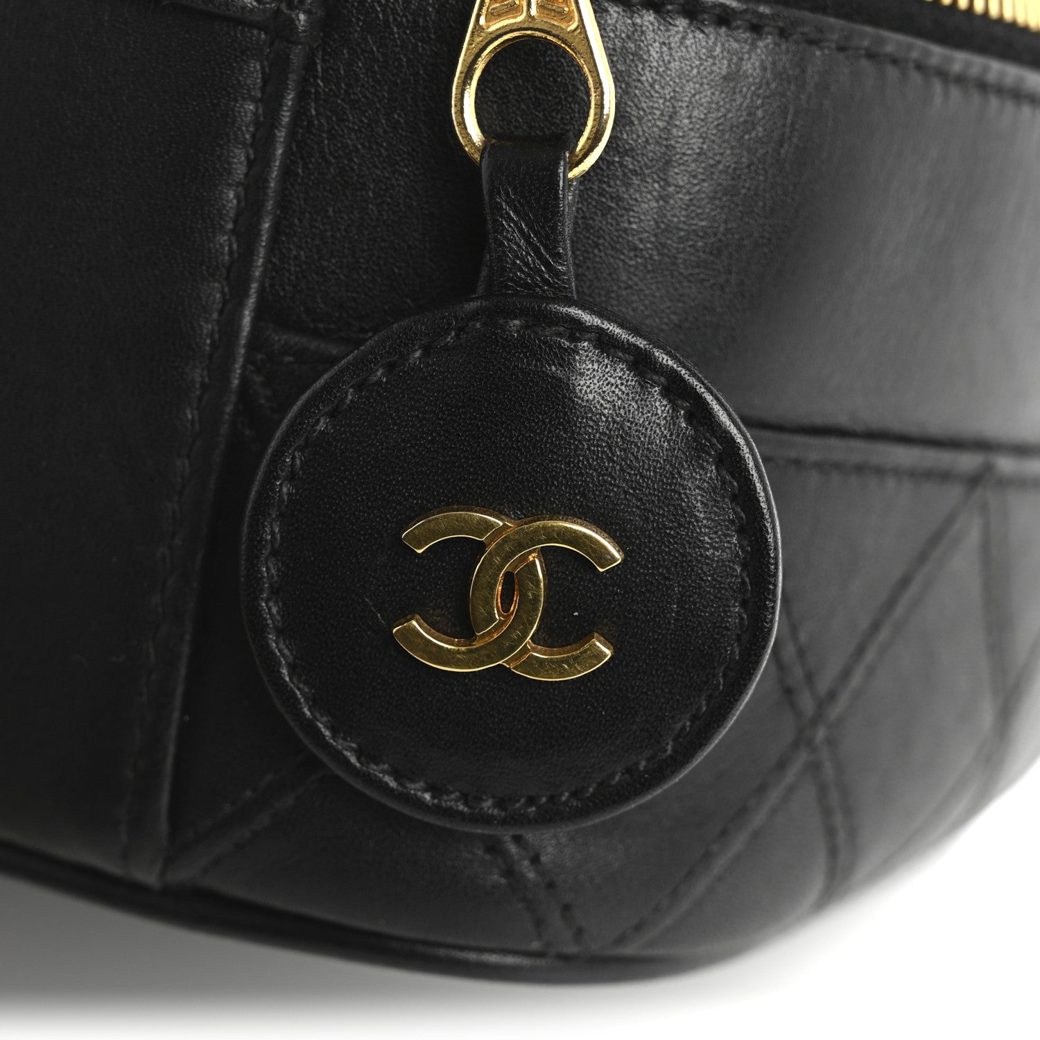 Chanel Lambskin Vanity Cosmetic Case Black 9 of 12