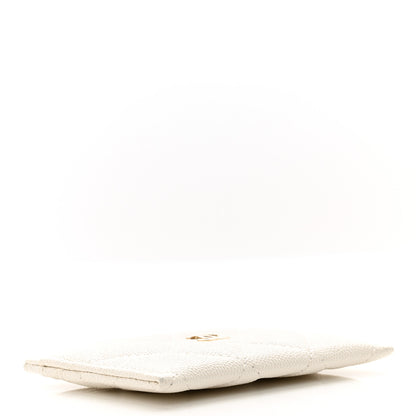 Chanel Caviar Quilted Card Holder White 4 of 8