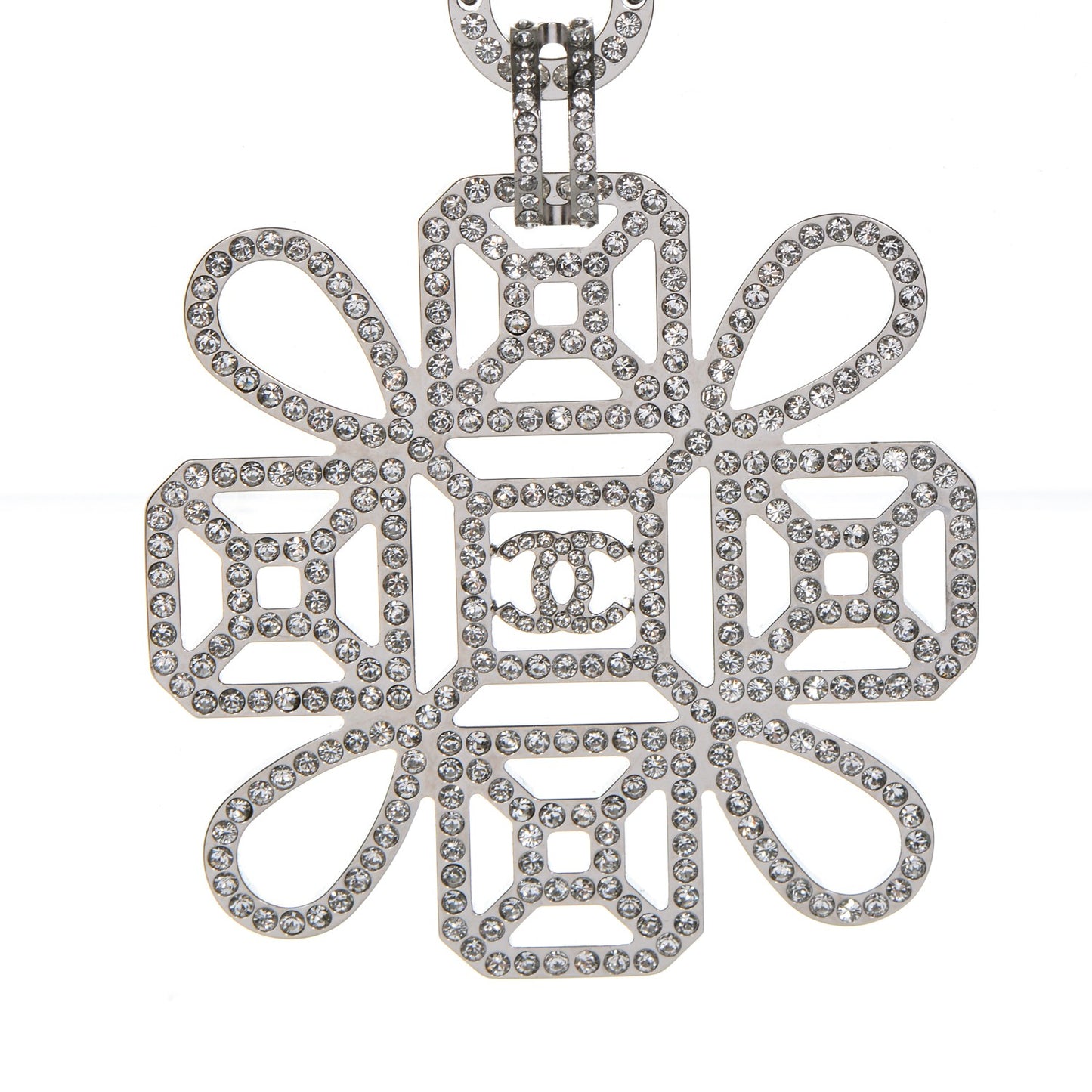 Crystal Strass Necklace Silver