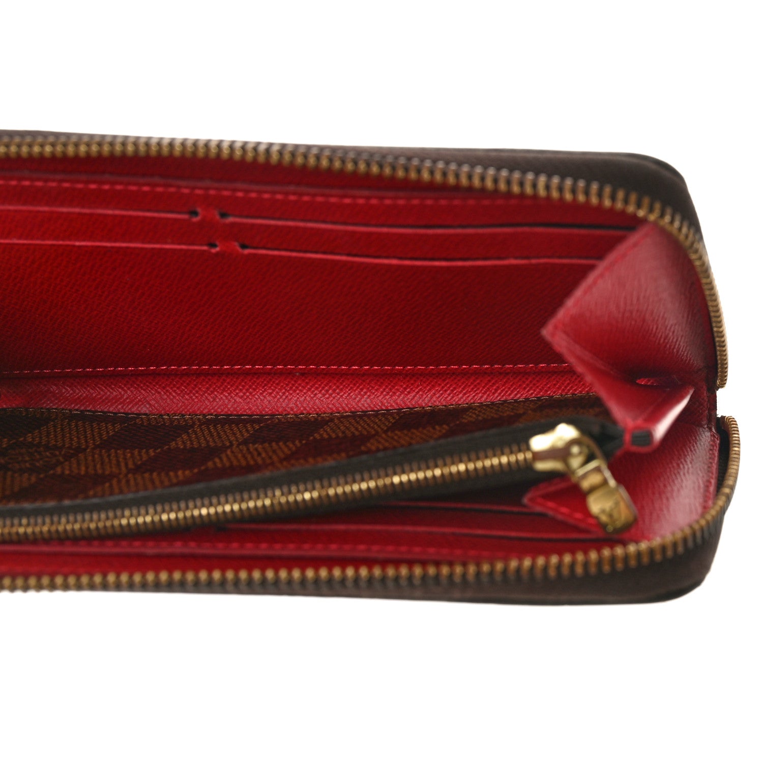 Louis Vuitton Damier Ebene Clemence Wallet Cherry 5 of 8