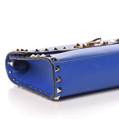 Valentino Garavani Vitello Medium Rockstud Flip Lock Crossbody Bag Acid Blue 7 of 13