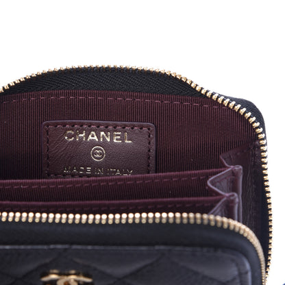 Chanel Caviar Quilted Zip Coin Purse Black 6 of 8
