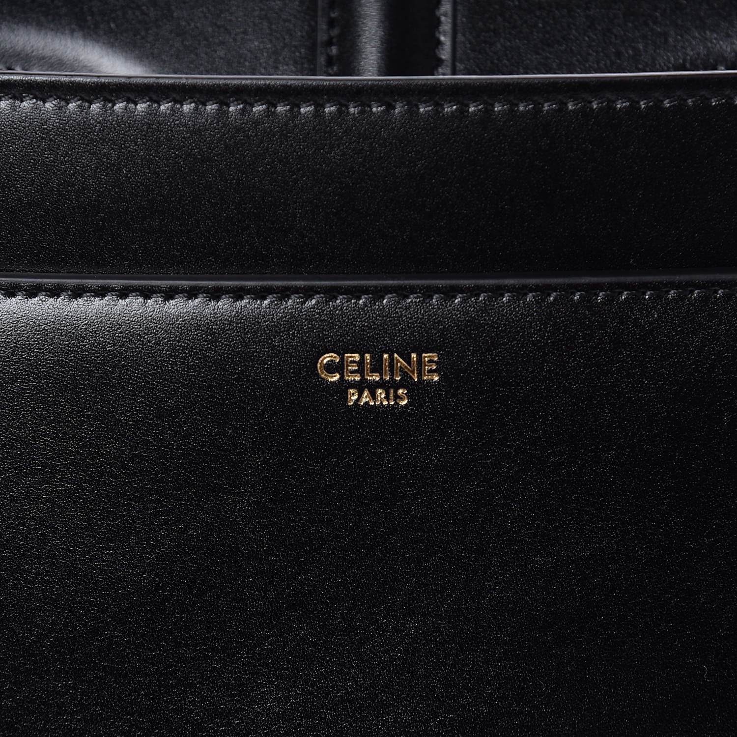 Celine Satinated Calfskin Medium 16 Top Handle Bag Black 7 of 10
