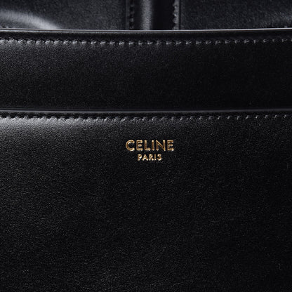 Celine Satinated Calfskin Medium 16 Top Handle Bag Black 7 of 10