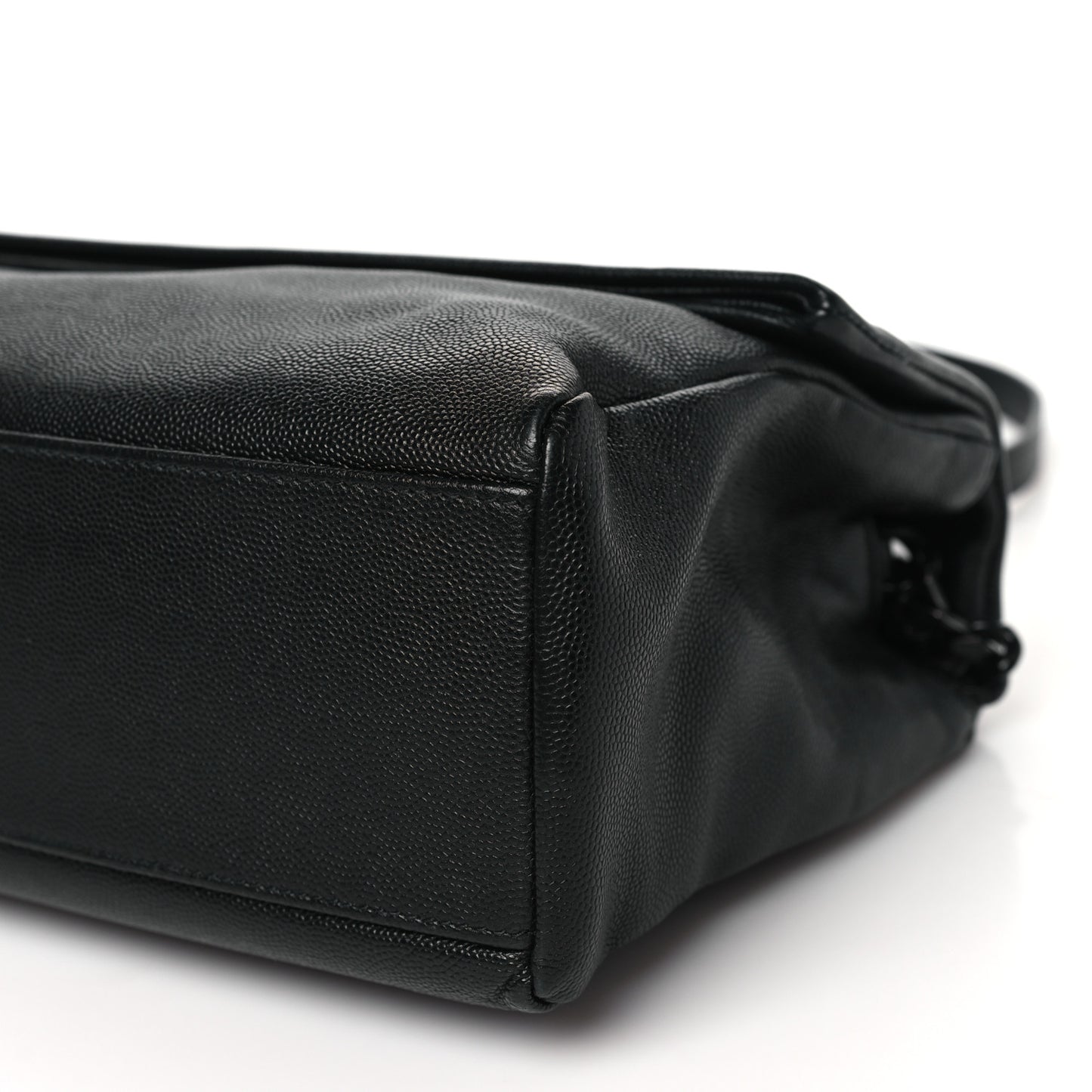 Grain De Poudre Medium West Hollywood Monogram Fold-Over Black