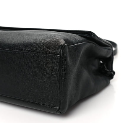 Saint Laurent Grain De Poudre Medium West Hollywood Monogram Fold-Over Black 10 of 11