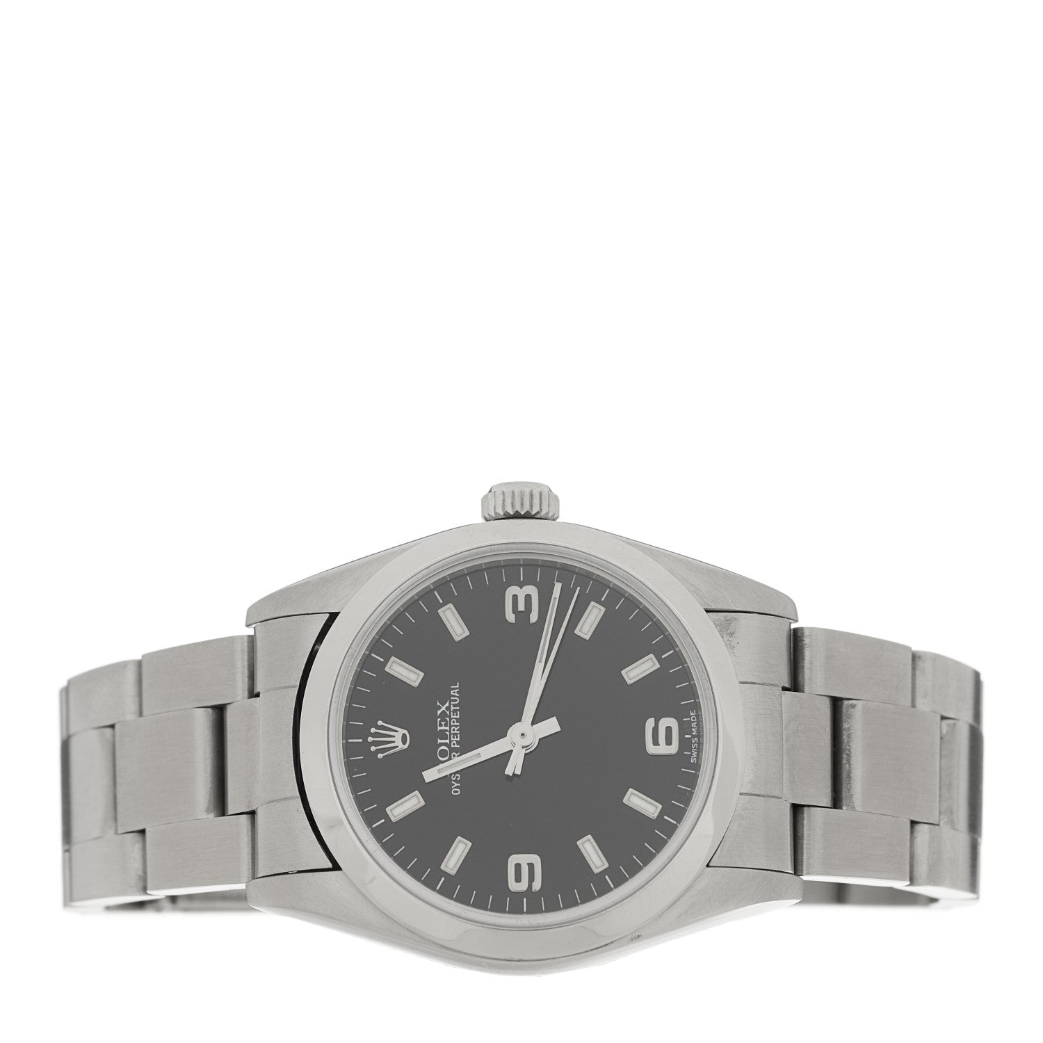Rolex Stainless Steel 31mm Oyster Perpetual Watch Black 77080 2 of 4