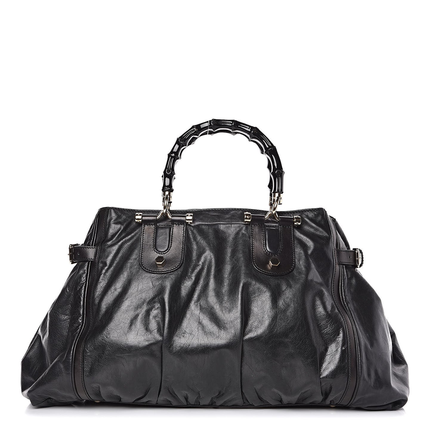 Dialux Pop Bamboo Large Top Handle Tote Black
