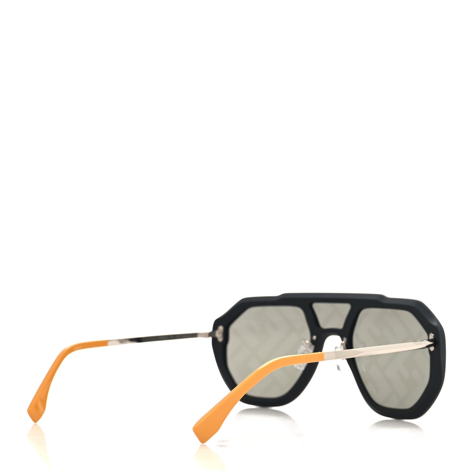 Fendi Acetate FF Aviator Sunglasses FE40006U Black Yellow 4 of 7
