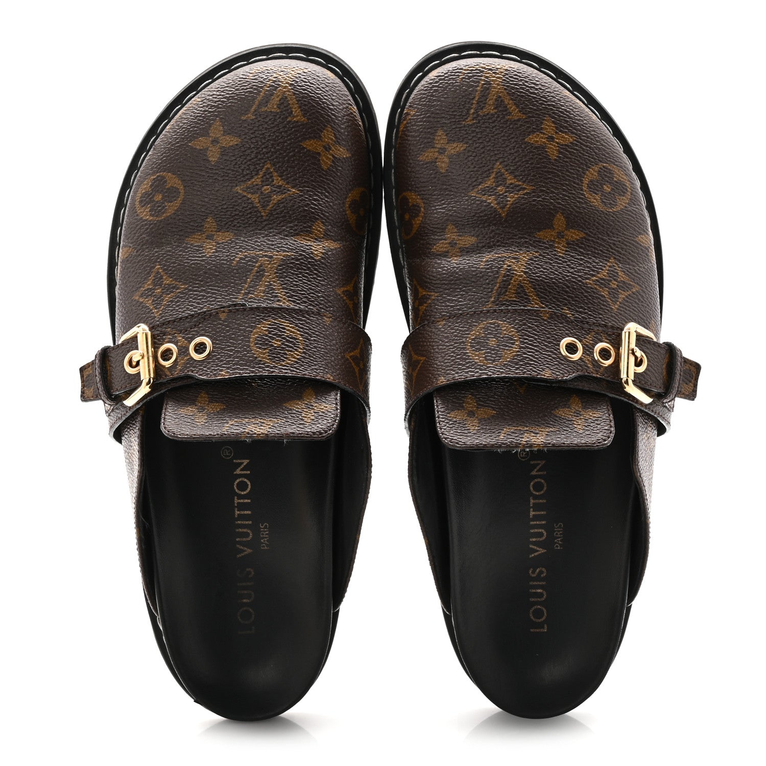 Louis Vuitton Patent Monogram Womens Cosy Flat Comfort Clog Mules 38.5 Brown 2 of 12