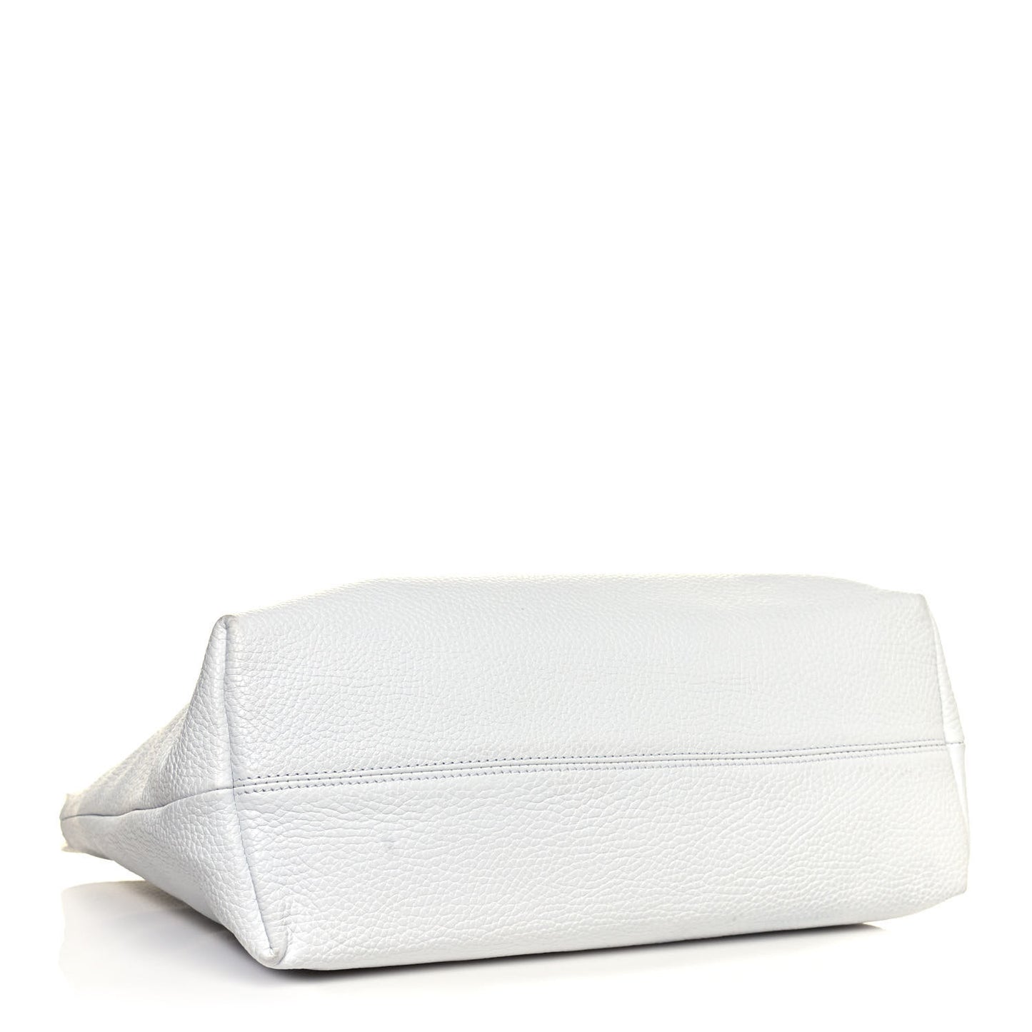 London Grainy Calfskin Medium Baynard Tote White
