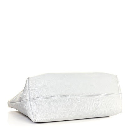 Burberry London Grainy Calfskin Medium Baynard Tote White 4 of 13