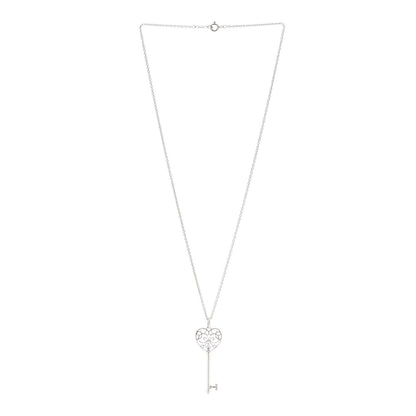 Tiffany Sterling Silver Enchant Heart Key Pendant Necklace 3 of 6